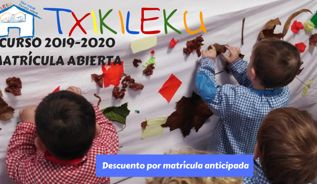 Matrícula abierta curso 2019-2020