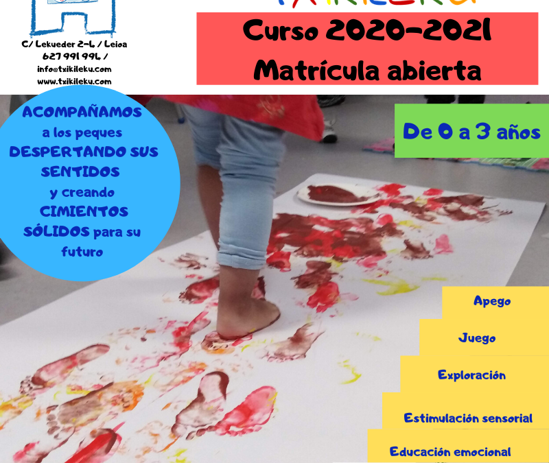 TXIKILEKU – MATRÍCULA ABIERTA CURSO 2020-2021